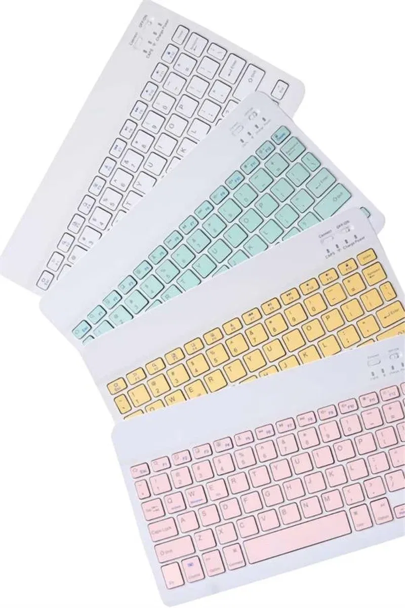 Bluetooh Wıreless Keyboard Siyah Q Klavye İOS Ipad Android Windows Uyumlu görsel 4