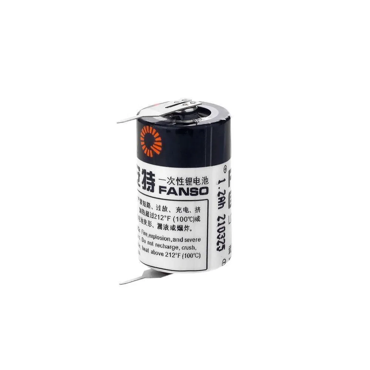 Fanso Er14250h 3. 6v 1/2 Aa Size Lithium Pil (li-socl2) 2 Pın