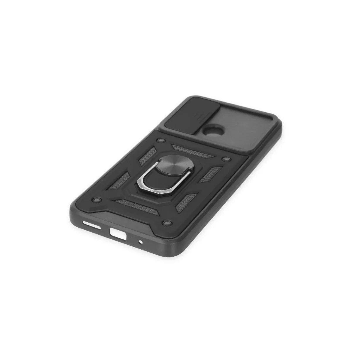 Xiaomi Redmi 10c Kılıf Pars Lens Yüzüklü Silikon - Siyah görsel 5