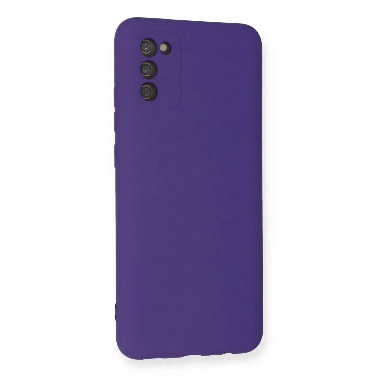 Samsung Galaxy A03s Kılıf Nano İçi Kadife Silikon - Mor görsel 3
