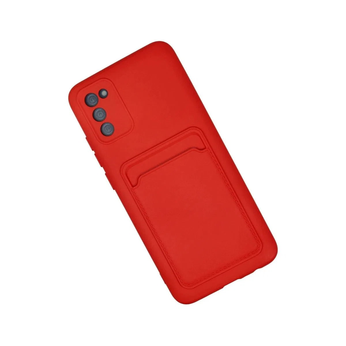 Newface Samsung Galaxy A02s Kılıf Kelvin Kartvizitli Silikon - Kırmızı görsel 2
