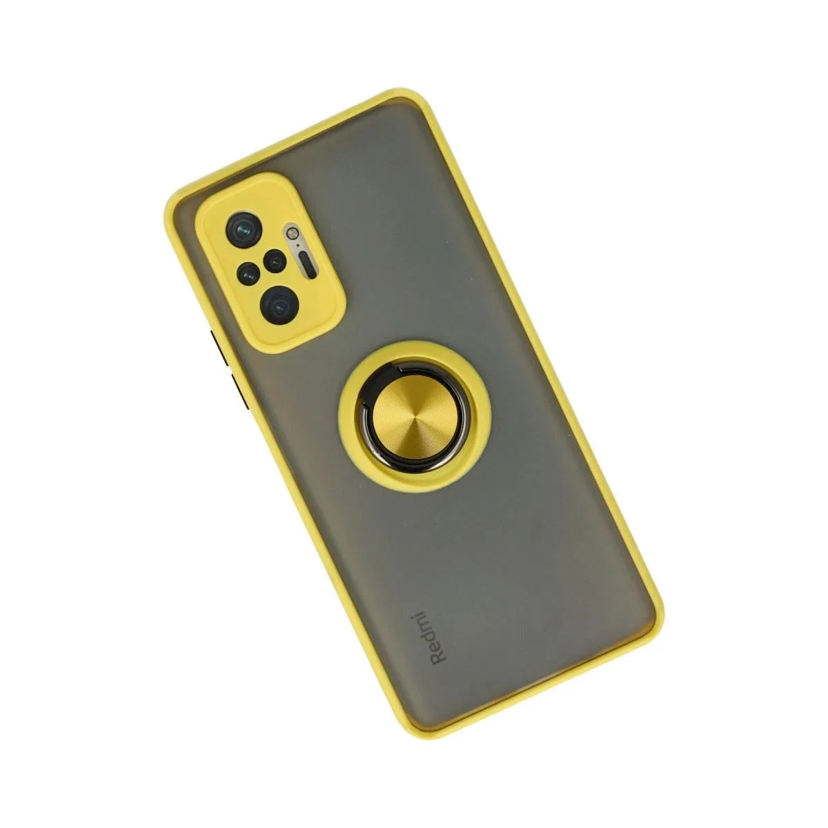 Xiaomi Redmi Note 10 Pro Kılıf Montreal Yüzüklü Silikon Kapak - Sarı görsel 2