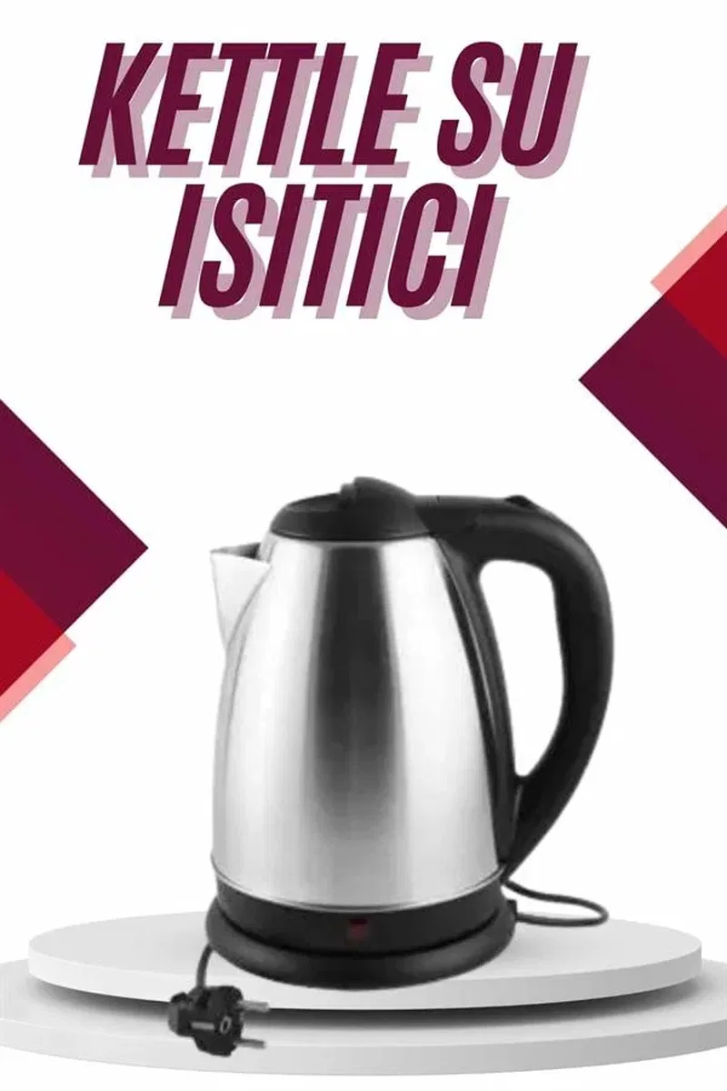 Çelik Su Isıtıcı Kettle Dayanıklı Paslanmaz Çelik Uzun Ömürlü görsel 2