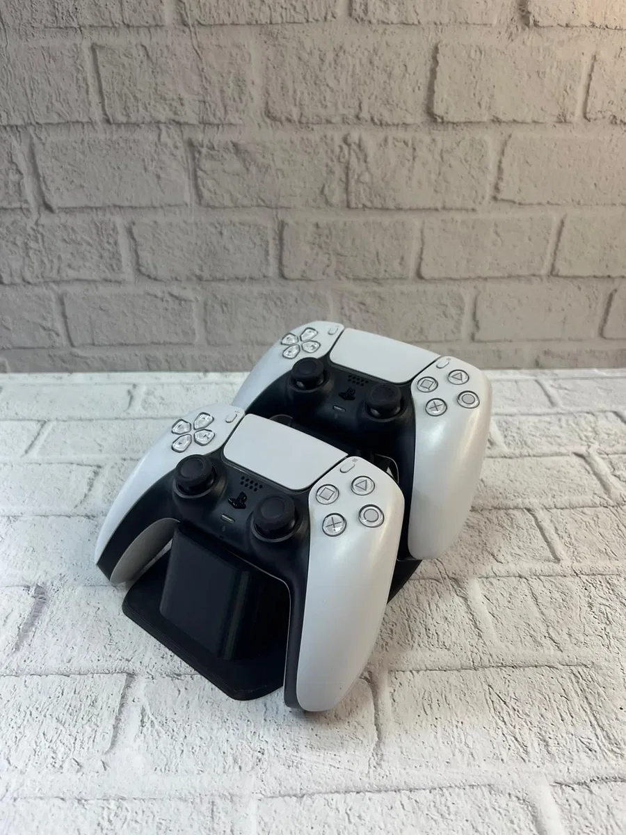 Dekoratif Siyah İkili Gamepad Standı 7x18 cm görsel 3