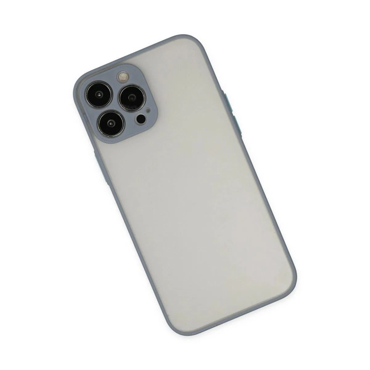 Apple İphone 13 Pro Max Kılıf Montreal Silikon Kapak - Gri görsel 3