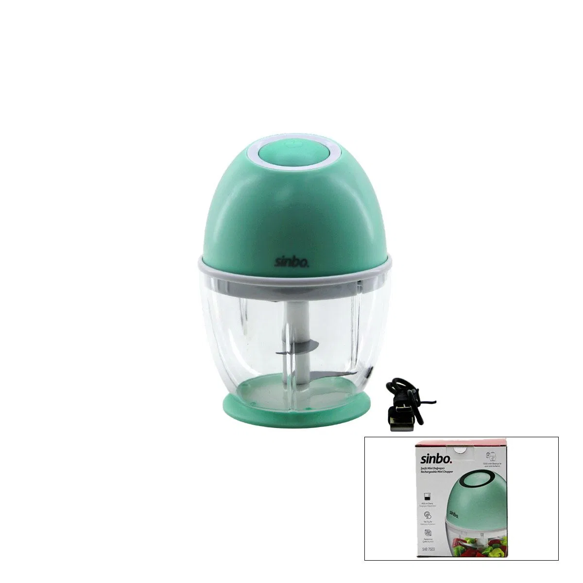 Şarjlı Mini Doğrayıcı Blender 450 ml görsel 2