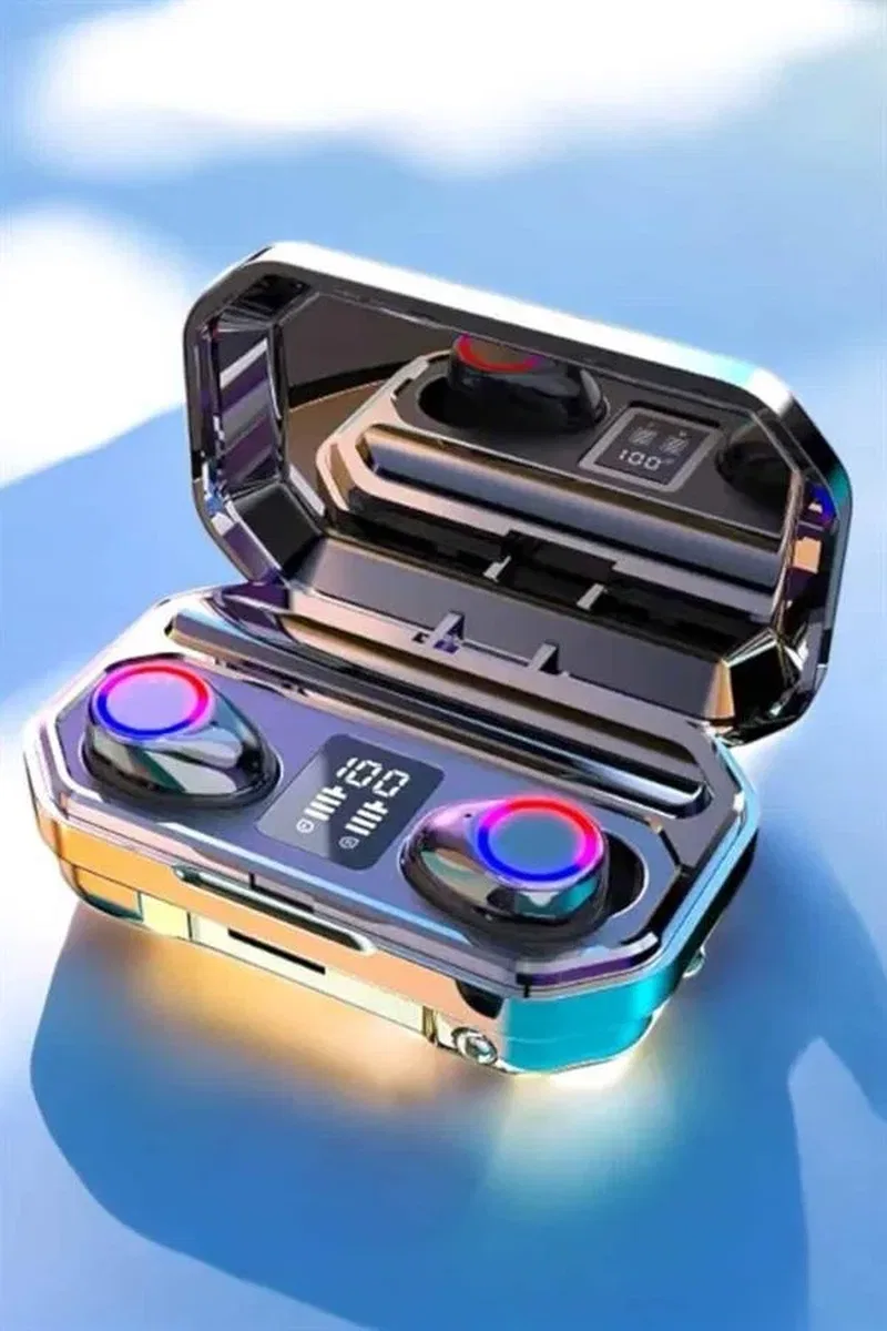Kablosuz Bluetooth Kulaklık Dijital Göstergeli Uzun Pil Ömrü görsel 2
