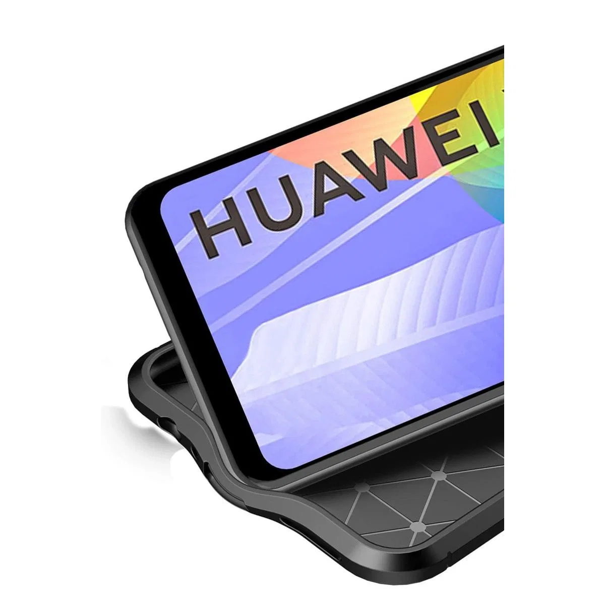 Huawei Y6p Kılıf Auto Focus Kapak - Siyah görsel 3