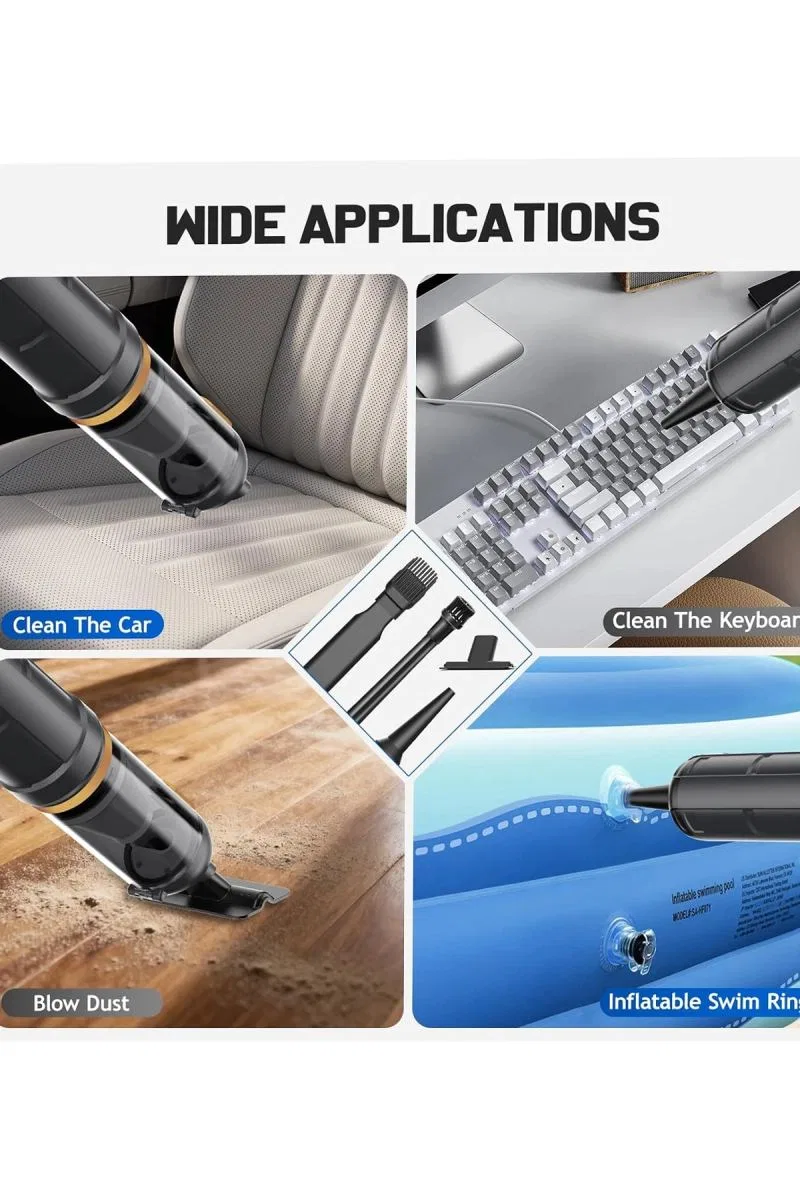Araç Süpürgesi Şarjlı 120w 20. 000pa Göstergeli Yeni Nesil Metal Filtre Extra Vakum Ve Üfleme görsel 5