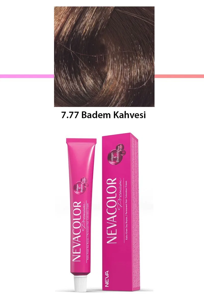 Premium 7. 77 Badem Kahvesi - Kalıcı Krem Saç Boyası 50 g Tüp