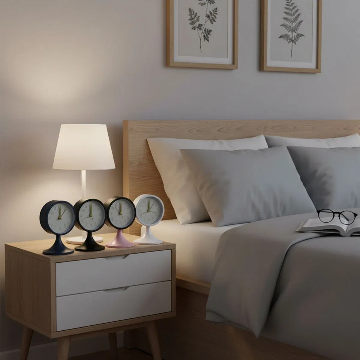 Twin Bell Metal Masa Çalar Saat 8. 5 cm - Pilli görsel 3
