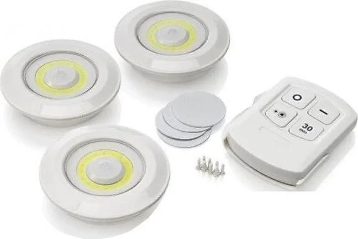 Kablosuz Uzaktan Kumandalı 3lü Led Lamba Seti görsel 2