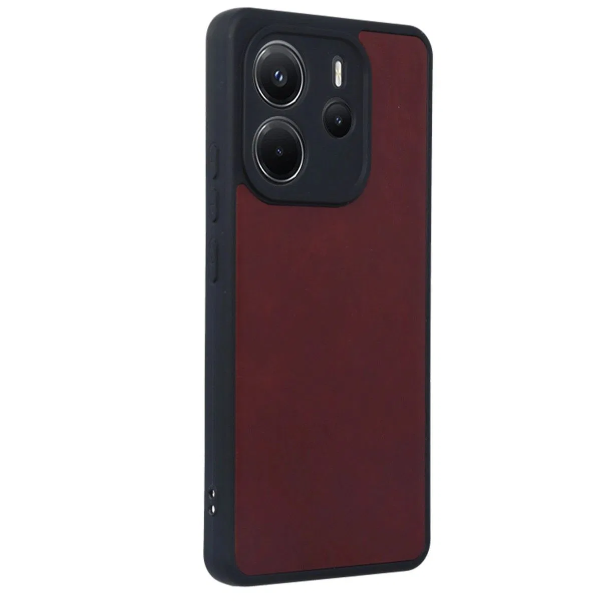 Xiaomi Redmi Note 14 4g Kılıf Aras Deri Kapak - Bordo görsel 3