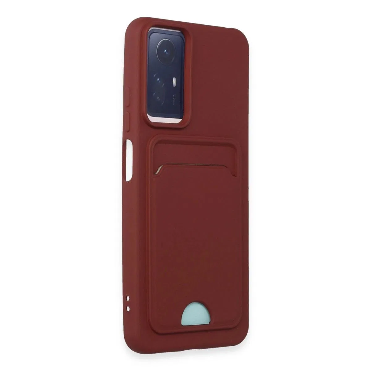 Xiaomi Redmi Note 12s Kılıf Kelvin Kartvizitli Silikon - Bordo görsel 2