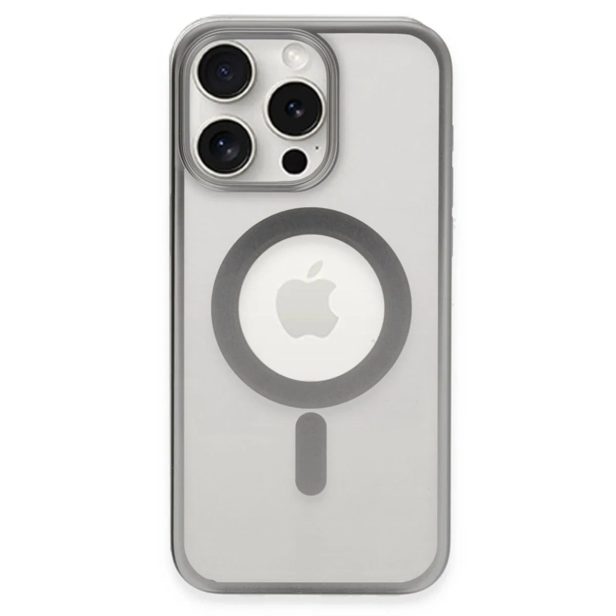 Apple İphone 15 Pro Kılıf Erozi Magsafe Kapak - Gümüş görsel 2