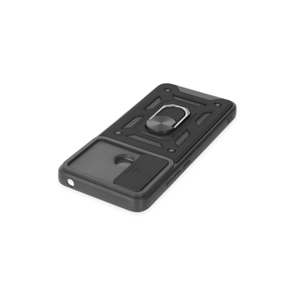 Xiaomi Redmi 10c Kılıf Pars Lens Yüzüklü Silikon - Siyah görsel 4