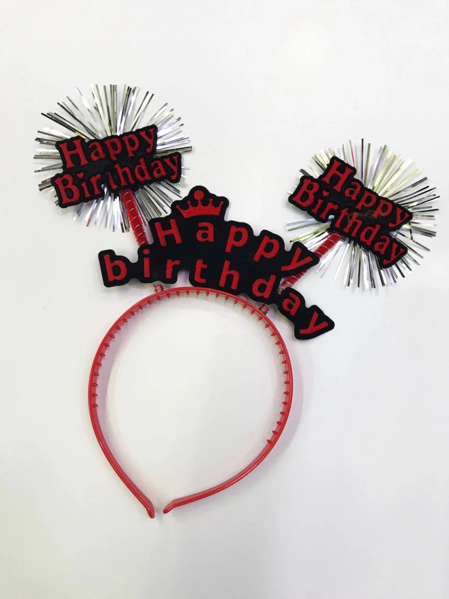 Happy Birthday Neon Renk Doğum Günü Tacı 12 Adet görsel 3