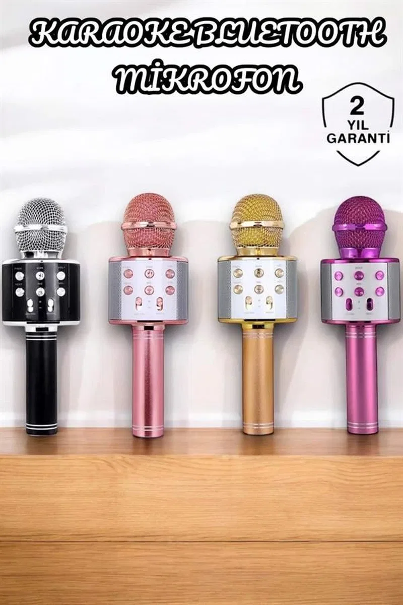 Şarjlı Ve Uzun Pil Ömürlü Karaoke Mikrofon Usb Bellek Destekli, Profesyonel Ses görsel 2