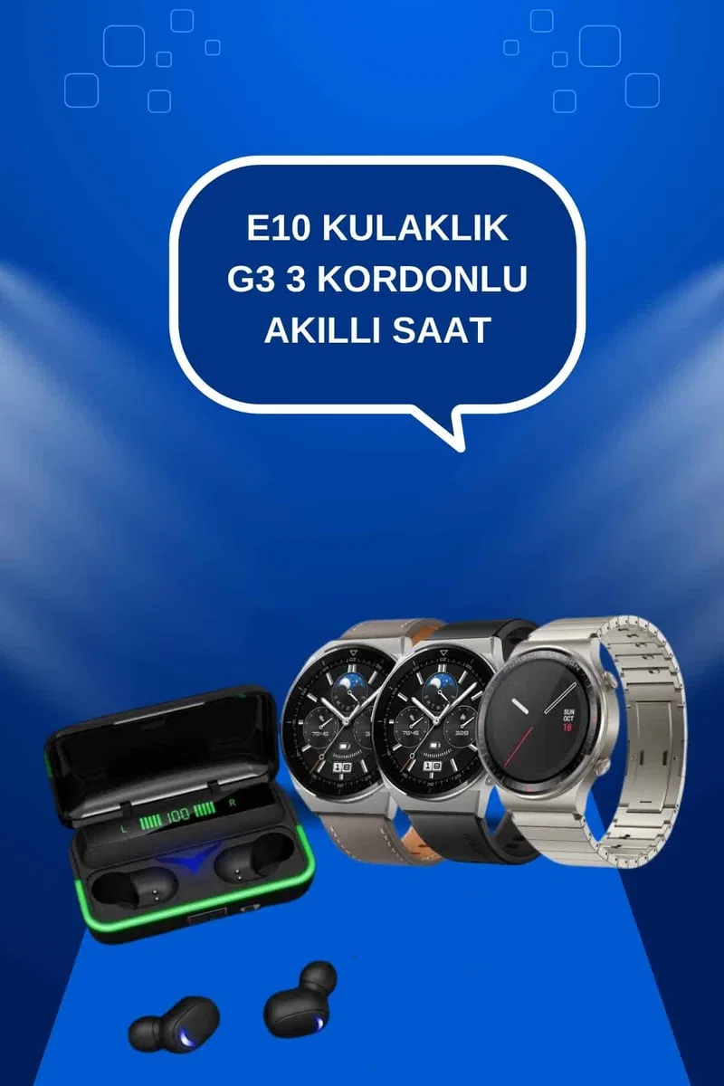 Yeni Nesil Akıllı Saat Ve Bluetooth Kulaklık Titreşim Bildirimleri Uyku Takibi görsel 5