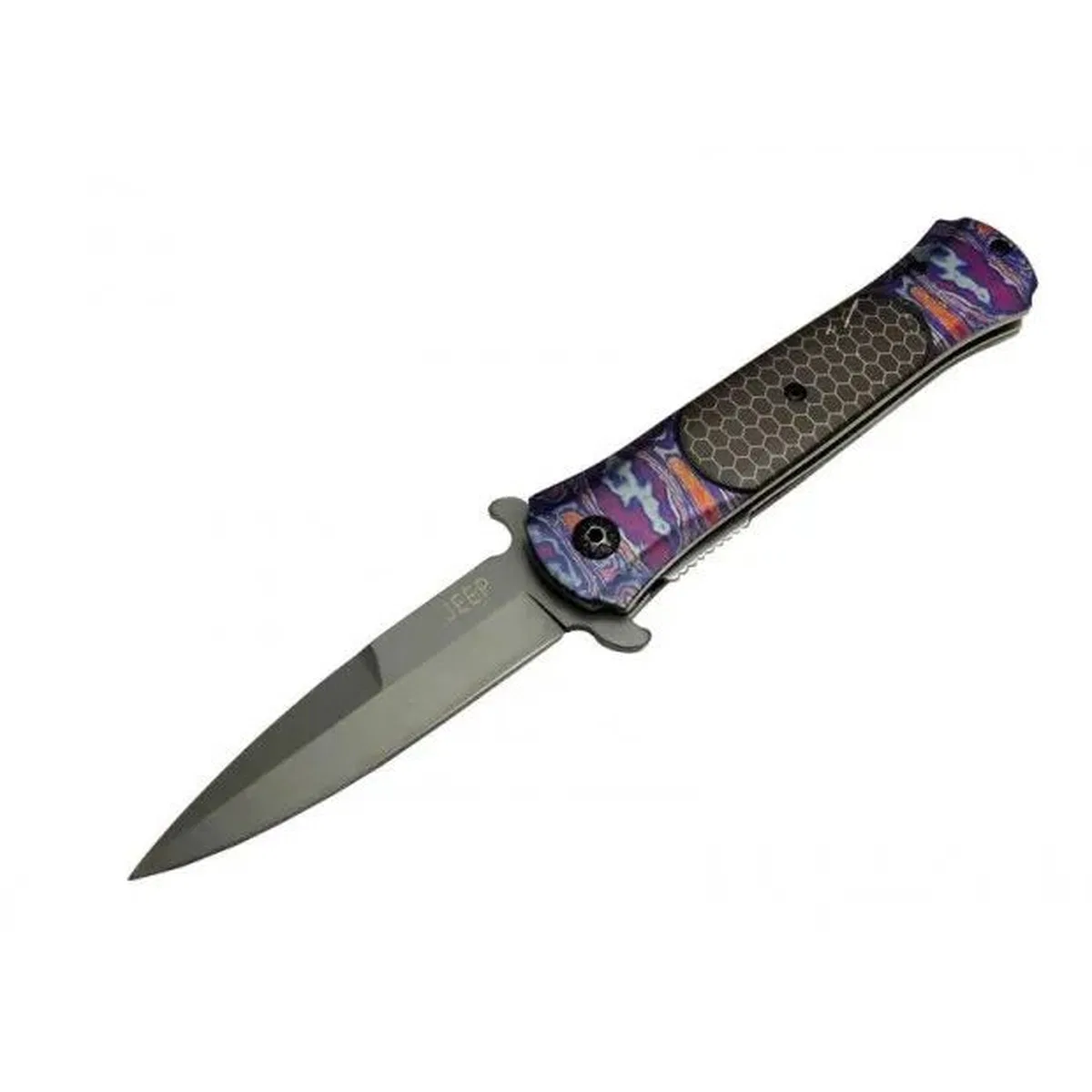 Çakı Mor 22 Cm Yarı Otomatik, Kemerlikli