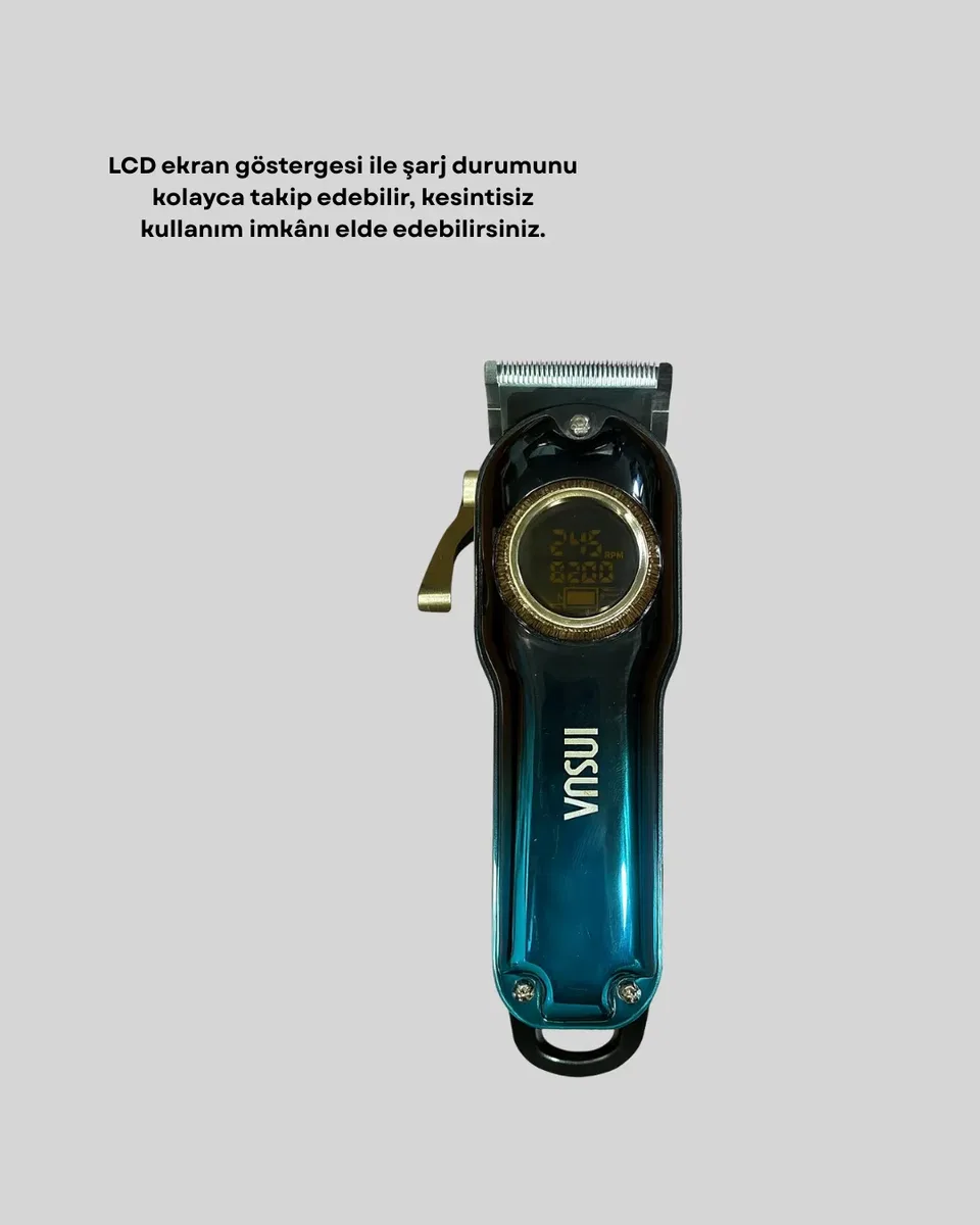 USB Type-C Şarjlı Kablosuz/Kablolu Erkek Tıraş Makinesi görsel 4