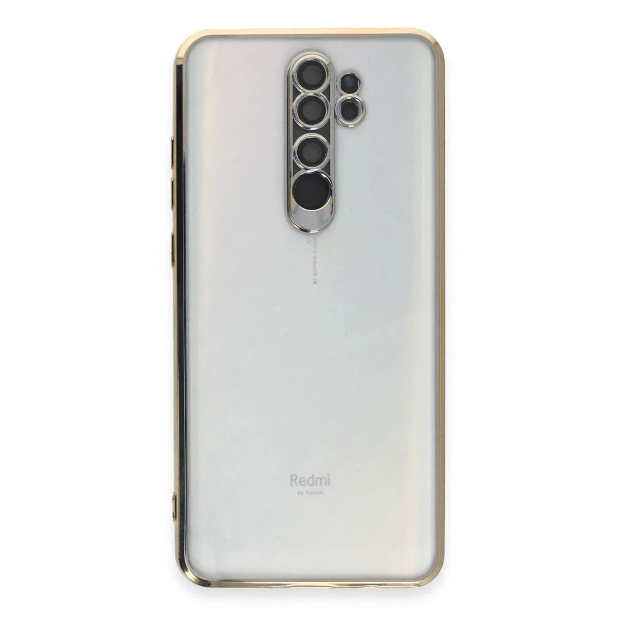 Xiaomi Redmi Note 8 Pro Kılıf Razer Lensli Silikon - Gold görsel 2