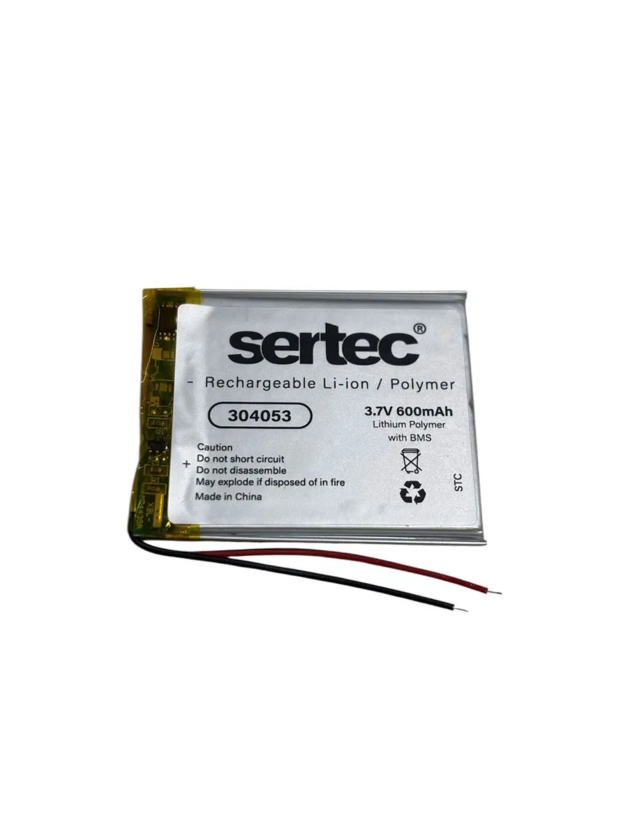 Sertec 304053 3. 7v 600 Mah Li-polymer Pil (devreli/1. 5a)