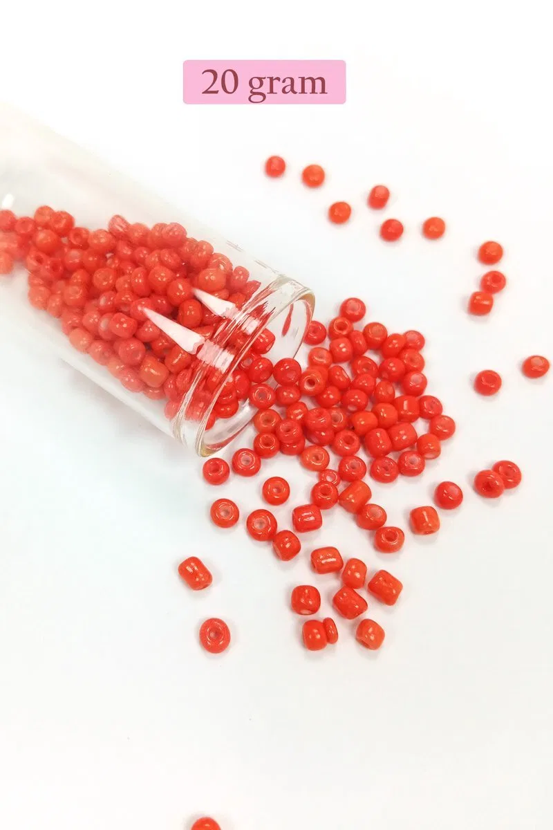 Dökme Cam Kum Boncuk Büyük Boy (6/0) 4 mm - 4 Renk - Toplam 80 Gram - BNC414 görsel 3