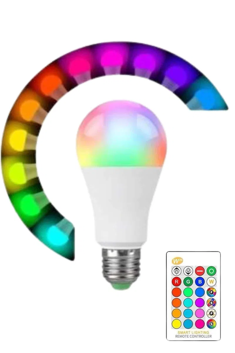 Akıllı RGB Led Ampul Led Uzaktan Kumandalı Renk Değiştiren Ampul görsel 4