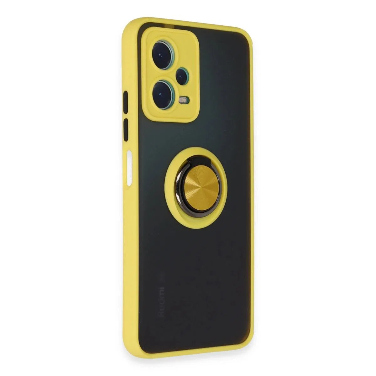 Xiaomi Redmi Note 12 5g Kılıf Montreal Yüzüklü Silikon Kapak - Sarı görsel 3