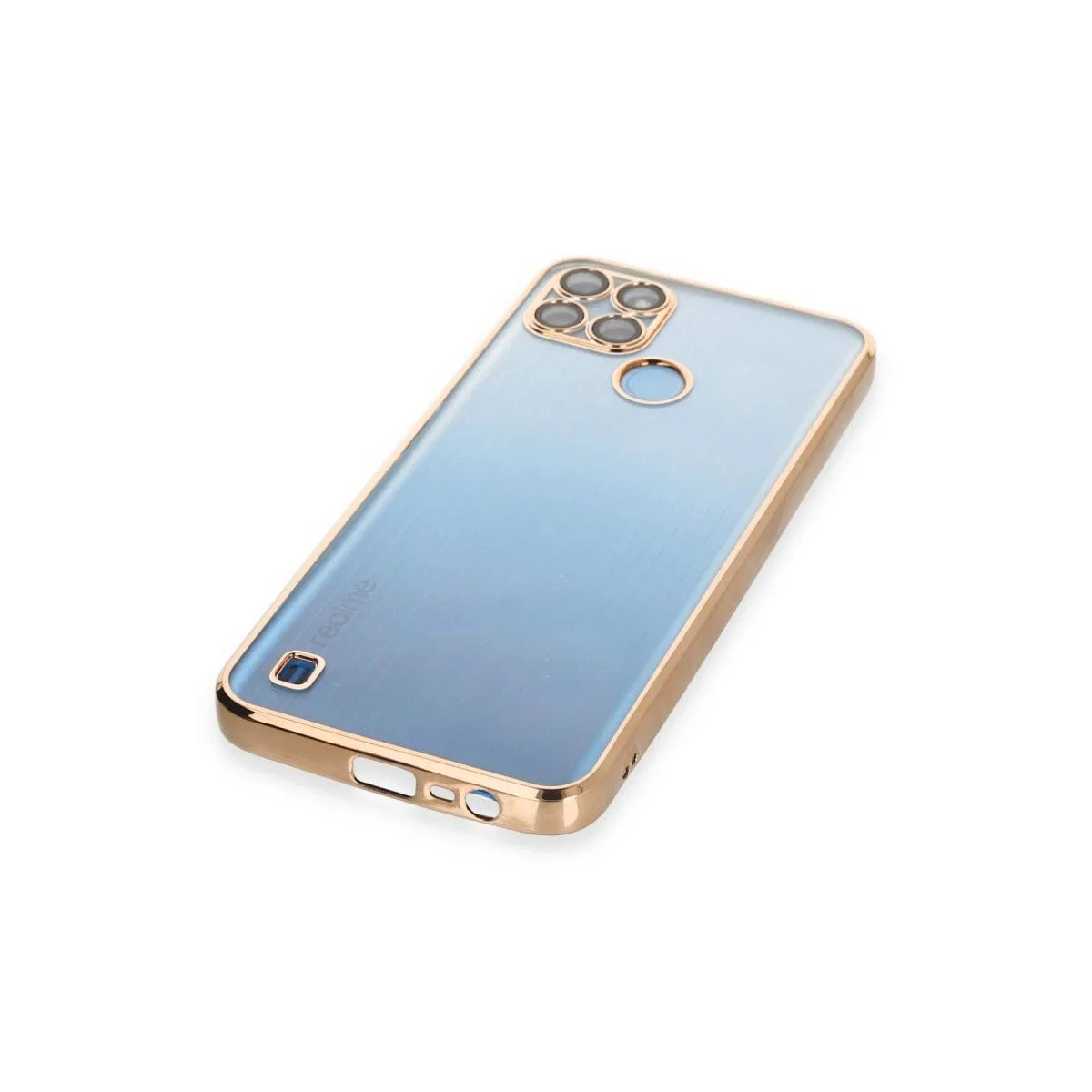 Realme C25y Kılıf Razer Lensli Silikon - Gold görsel 4