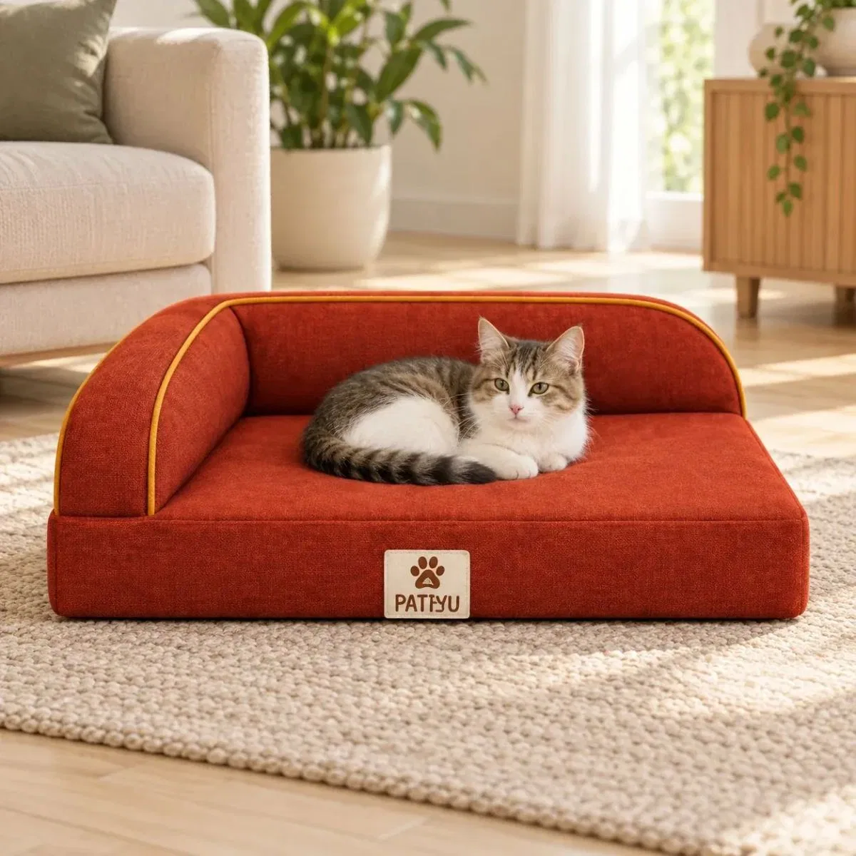 Kedi Köpek Yatağı Corner Seat - Kahve görsel 2