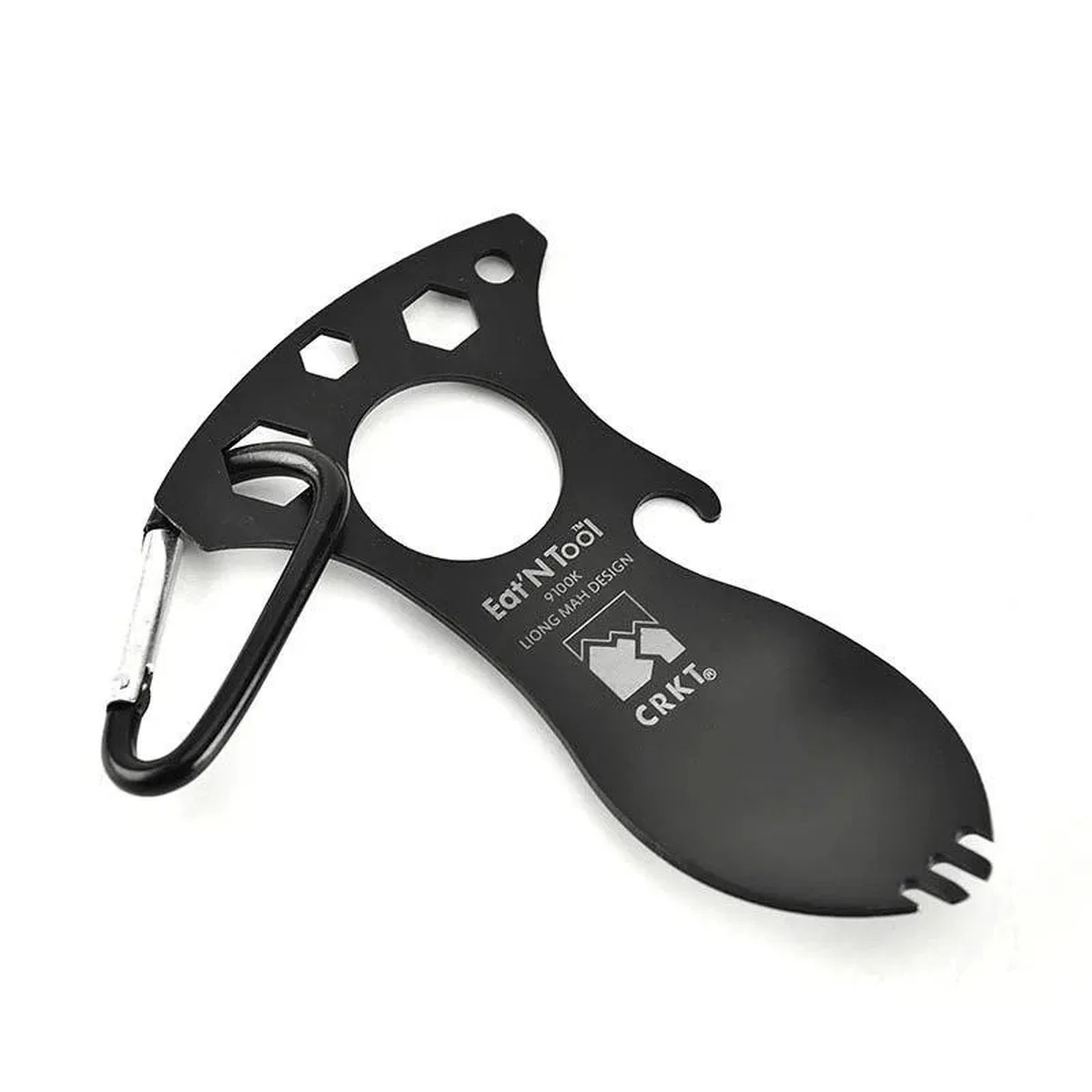 Crkt 9100k Eat’n Tool Karabina Çok Fonksiyonlu Karabina Tornavida Lokma Açacak Çatal Kaşık görsel 7
