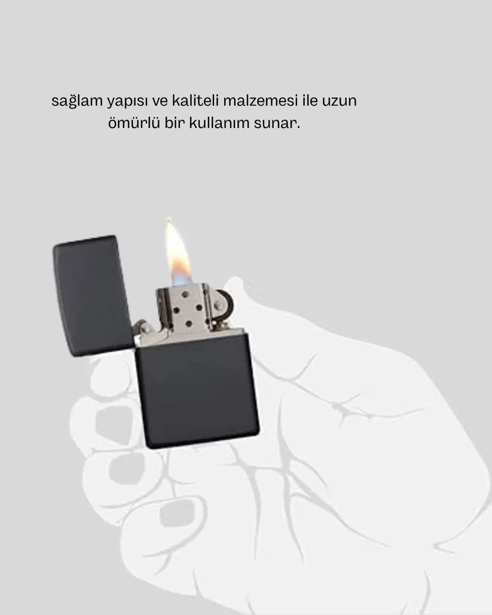 Metal Gövdeli Tasarım Çakmak Mat Yüzeyli ve Ergonomik Tutma Özellikli görsel 2
