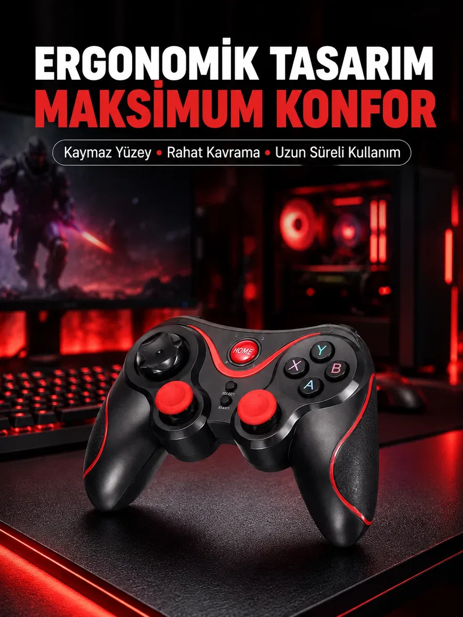 Rahat Kavrama ve Düşük Gecikme Teknolojili Gamepad