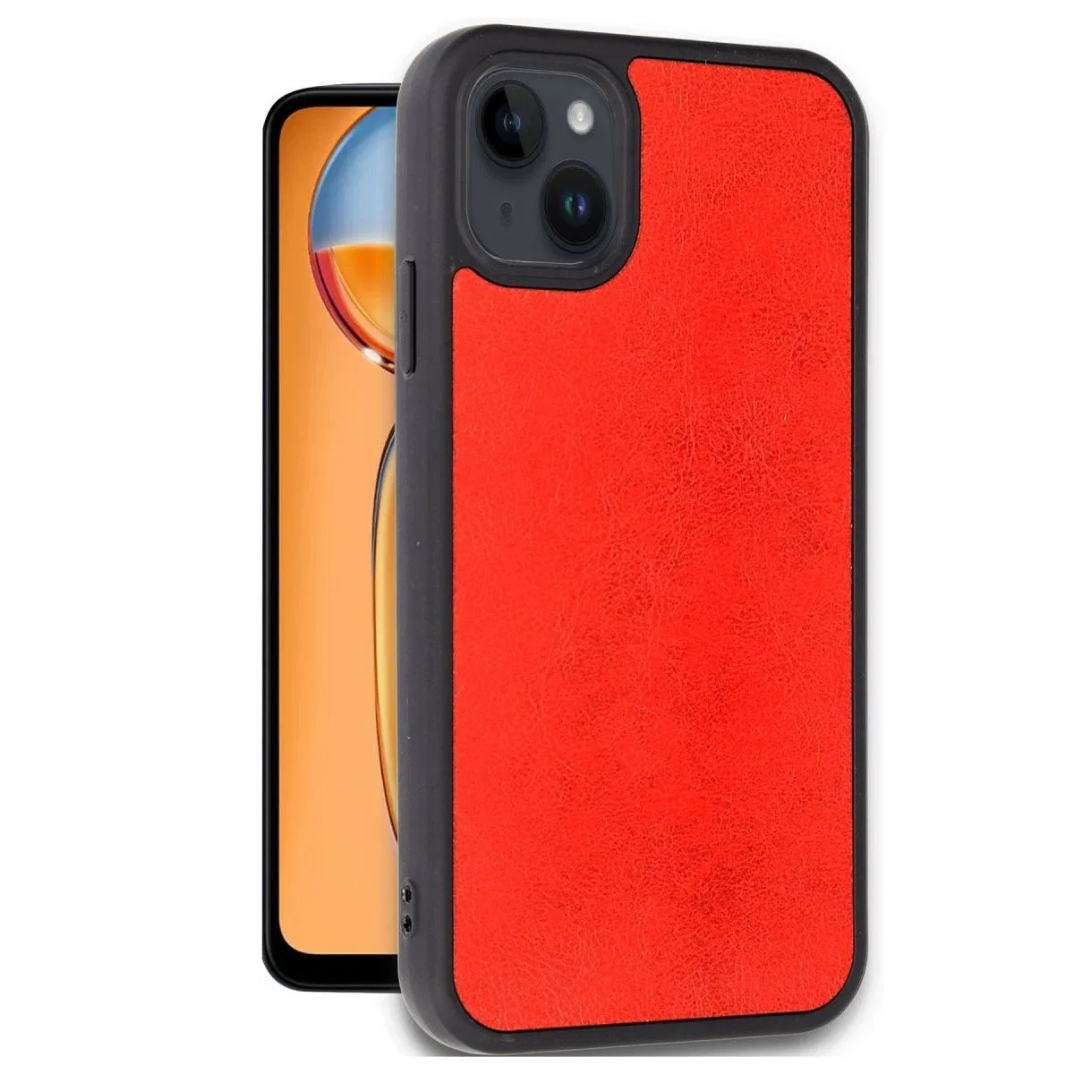 Apple İphone 15 Kılıf Aras Deri Kapak - Kırmızı görsel 2