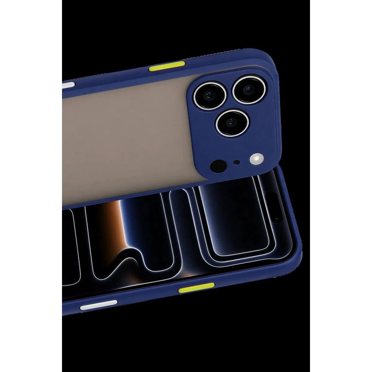 Apple İphone 17 Pro Max Kılıf Montreal Silikon Kapak - Lacivert görsel 2