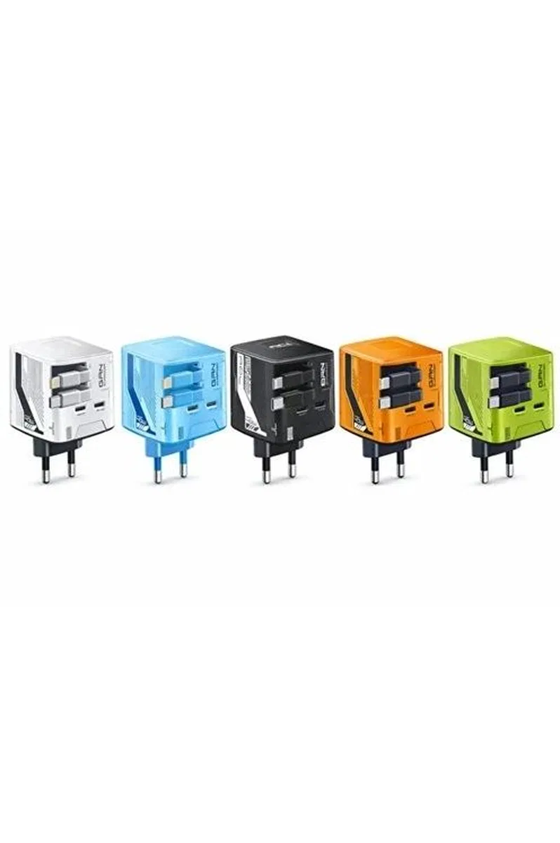 Gan+ Pd 40w Hızlı Şarj Adaptörü Çoklu Çıkış Usb-c Lightning Kablolu Hızlı Şarj Cihazı Ev Ofis Uyumlu Yeşil görsel 5