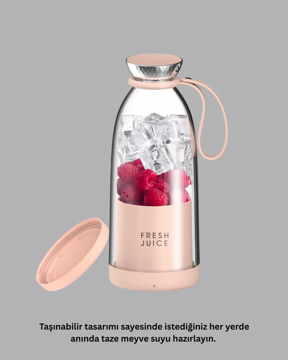 Çevre Dostu Cam Gövdeli Kablosuz Smoothie Blender görsel 2