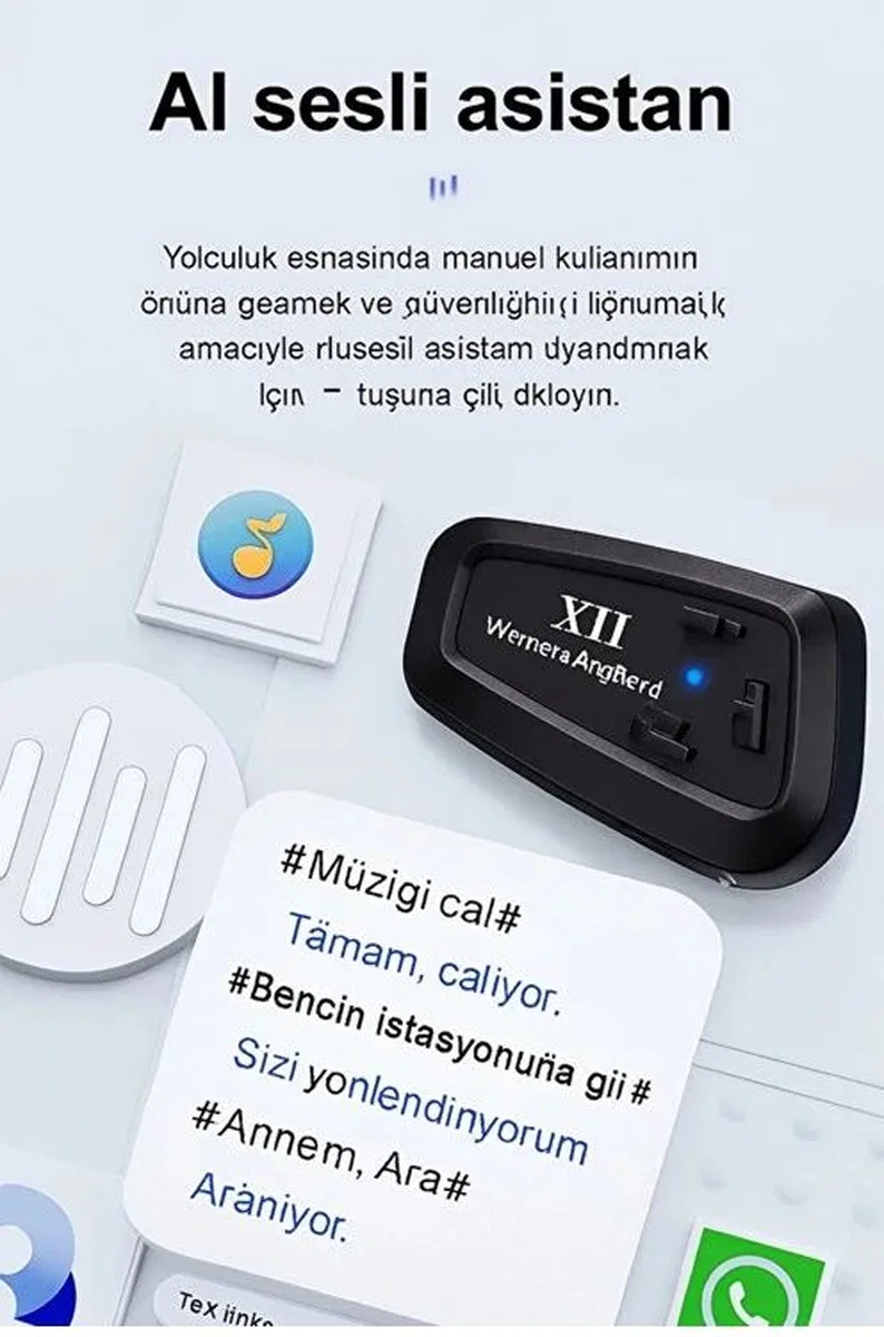 Y11 Bluetooth Kulaklık Mikrofonlu Motosiklet Kulaklığı İntercom Bt 5. 3 görsel 4