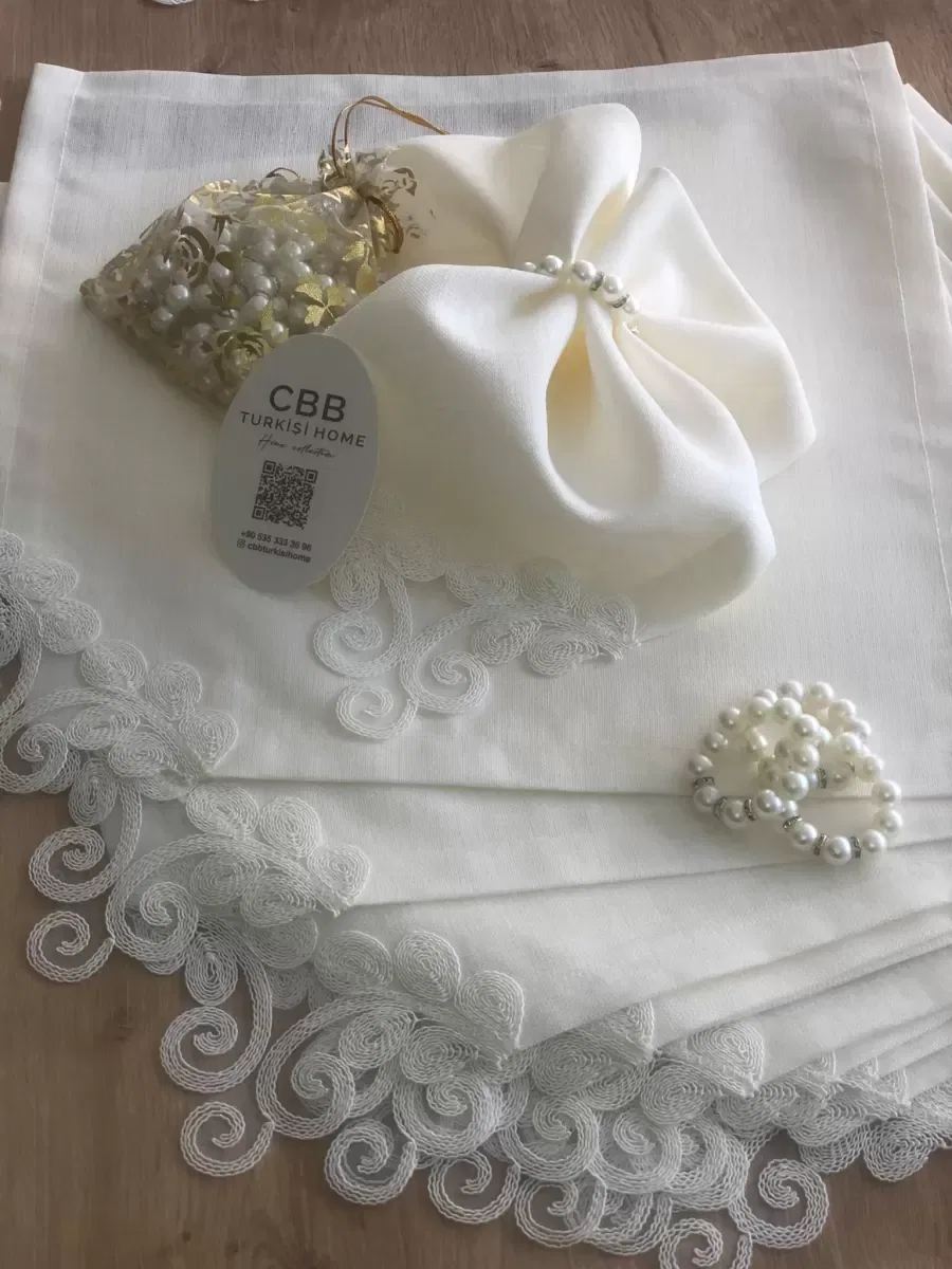 Sofra Takımı 12 Kişilik 26 Parça Anna Model Yemek Takımı Örtüsü Dertsiz 160 x 220 cm Masa Örtüsü görsel 9