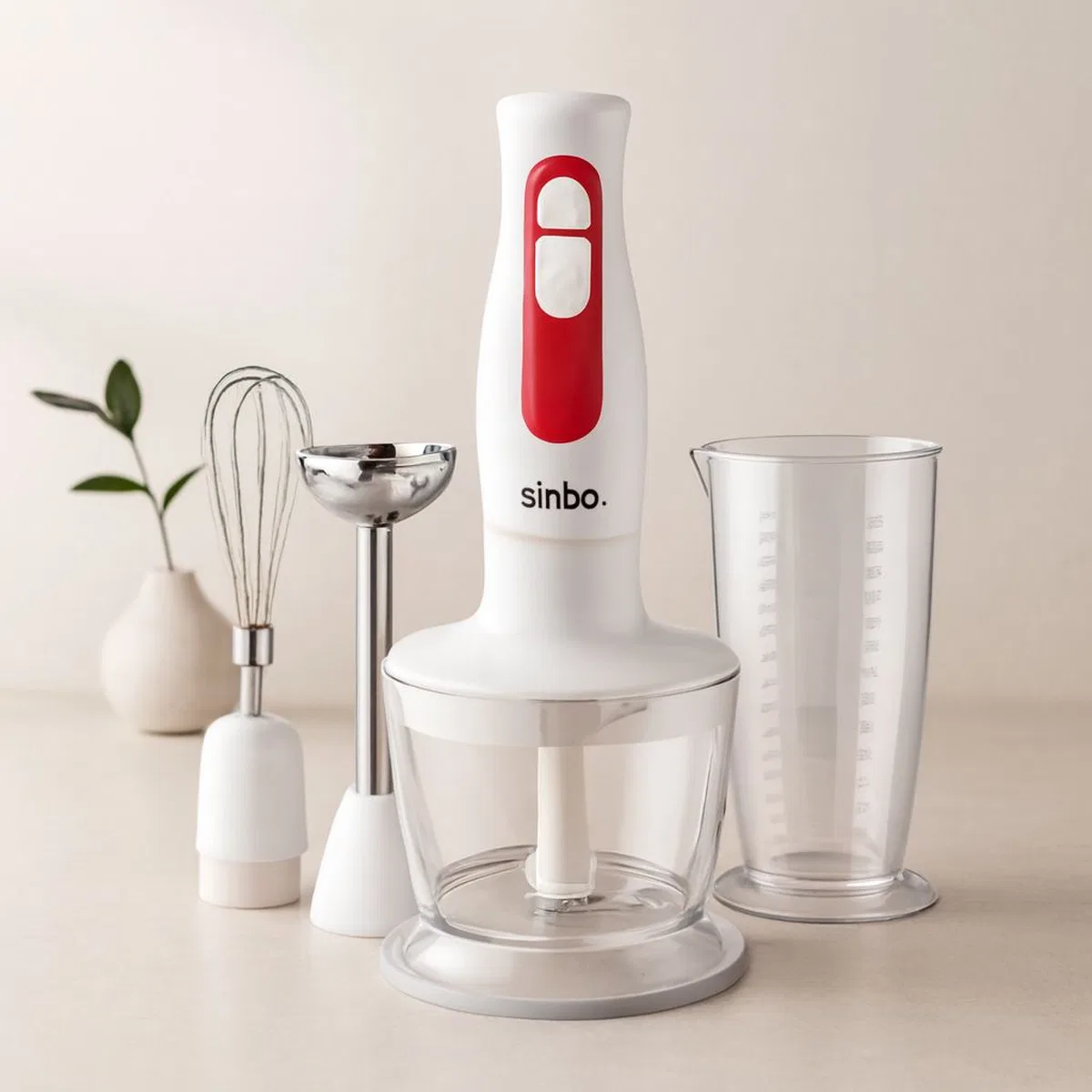 El Blender Seti (Doğrayıcı, Mixer, Blender) - 2 Kademe, 600ml Hazne, 700ml Ölçü Kabı