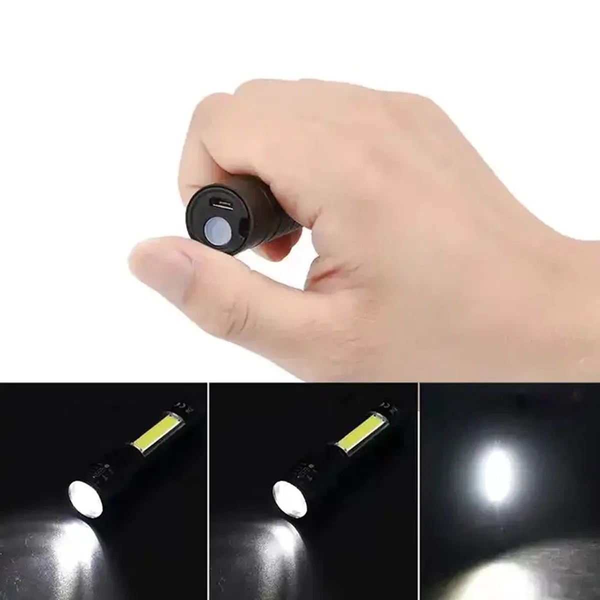 Mini Çok Güçlü Şarjlı El Feneri (xpe-cob Led ) Wt-030