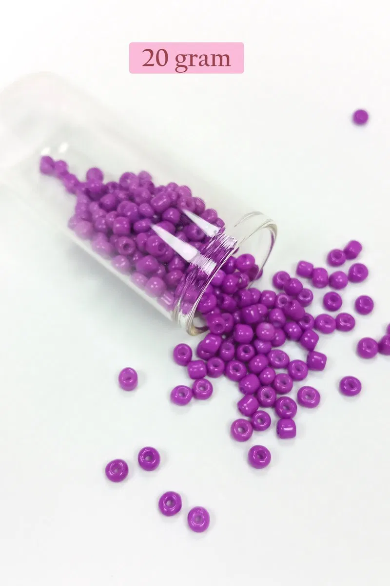 Dökme Cam Kum Boncuk Büyük Boy (6/0) 4 mm - 4 Renk - Toplam 80 Gram - BNC411 görsel 4