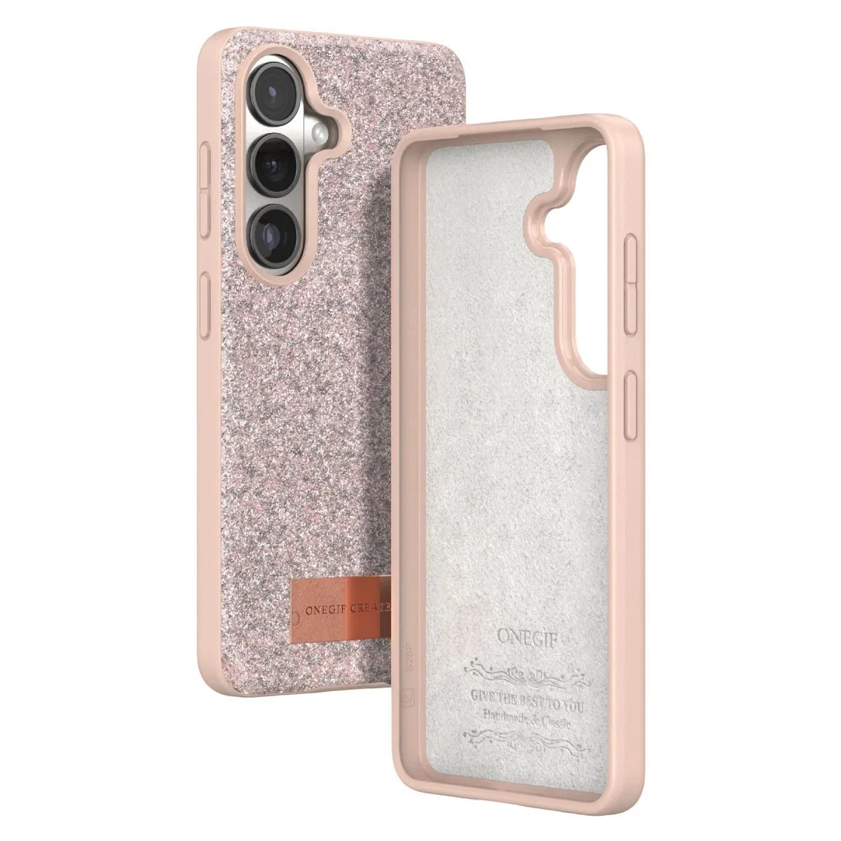 Onegif Samsung Galaxy S26 Plus Bright Simli Kapak - Pembe görsel 3