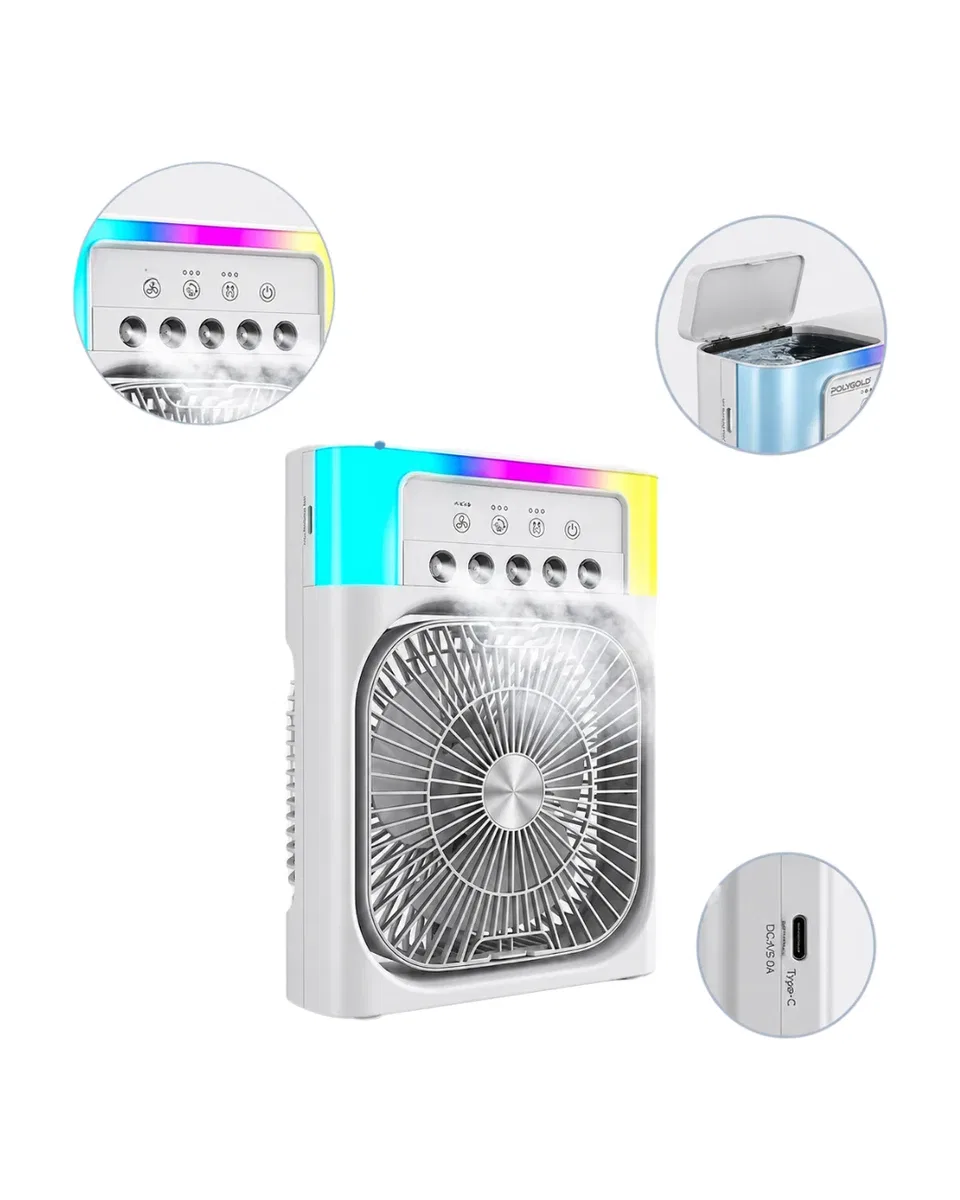 Su Buharlı Mini Klima Fan RGB Işıklı Taşınabilir Serinletici görsel 4