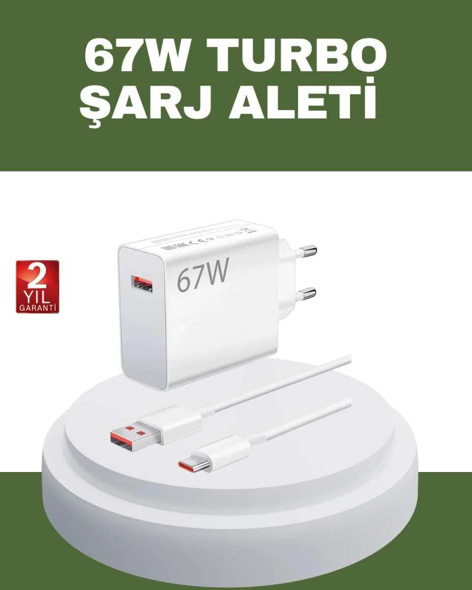 67 Watt Type C Hızlı Şarj Cihazı Oneplus 7 8 9 10 Uyumlu