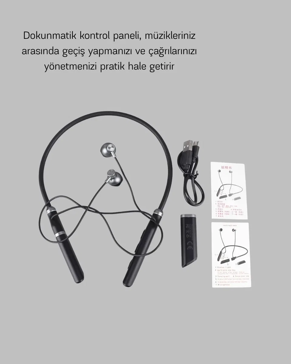ANC Özellikli Kablosuz Bluetooth Kulaklık – Gürültü Engelleme, Eller Serbest Arama görsel 3