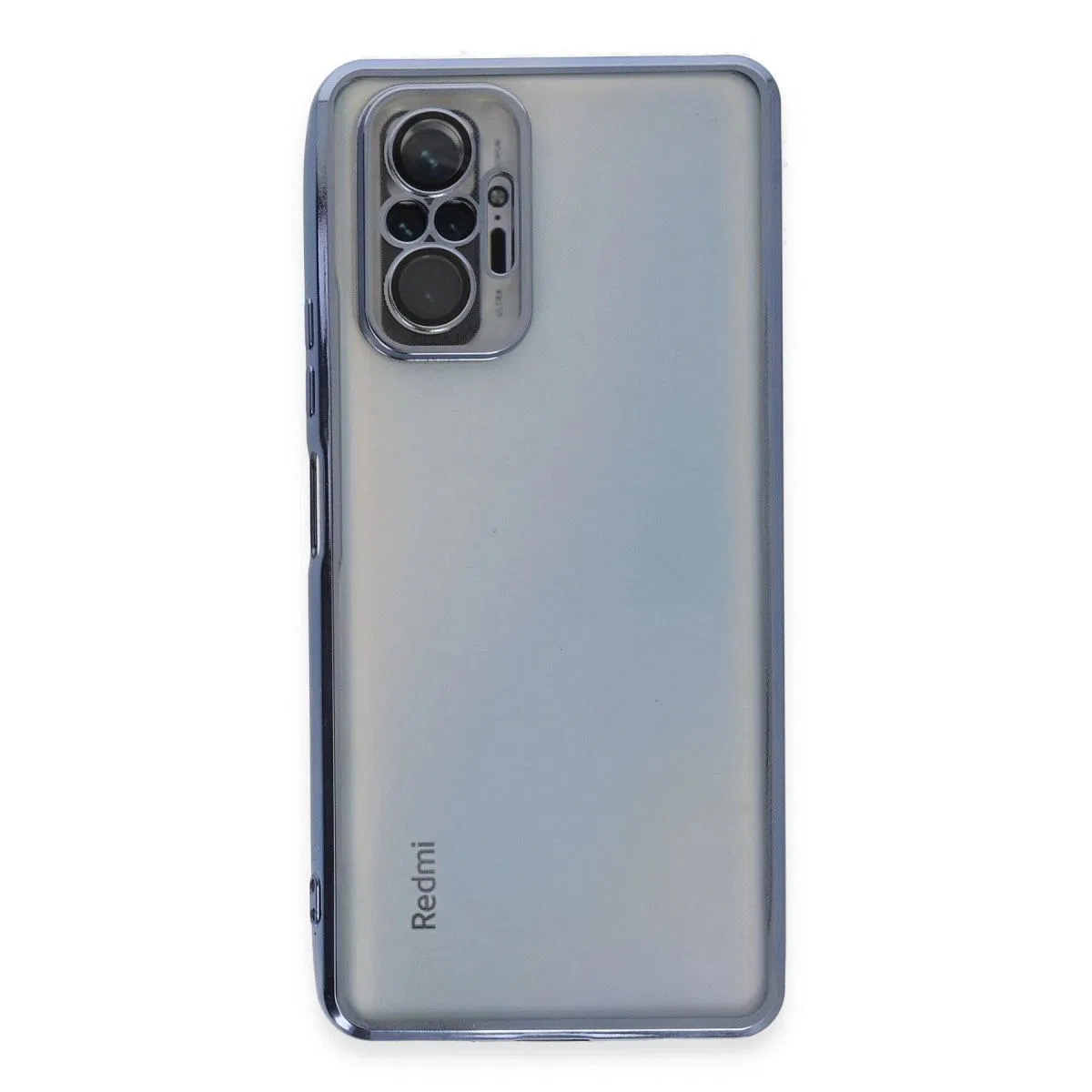 Xiaomi Redmi Note 10 Pro Kılıf Razer Lensli Silikon - Açık Mavi görsel 2
