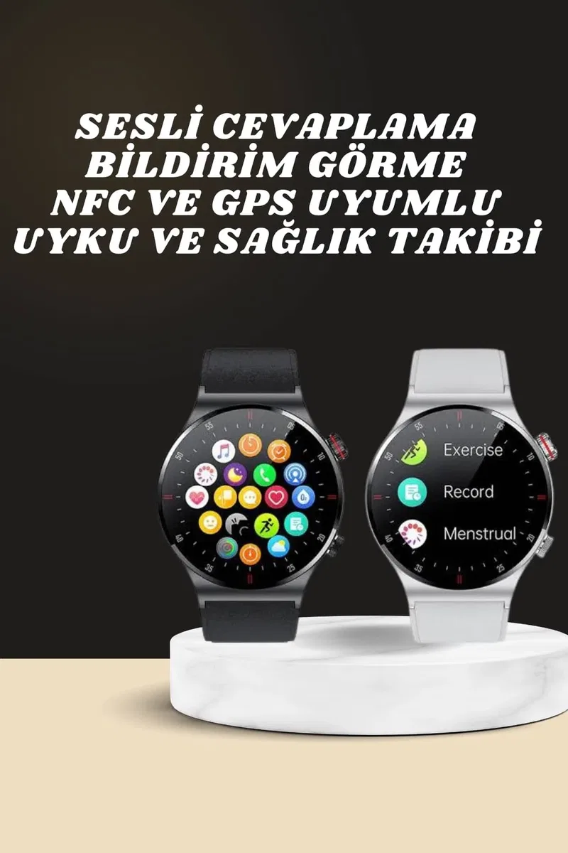Akıllı Saat Çoklu Kordon Seçeneği Amoled Ekran Çok Fonksiyonlu Bluetooth Bağlantılı Yeni Nesil görsel 2